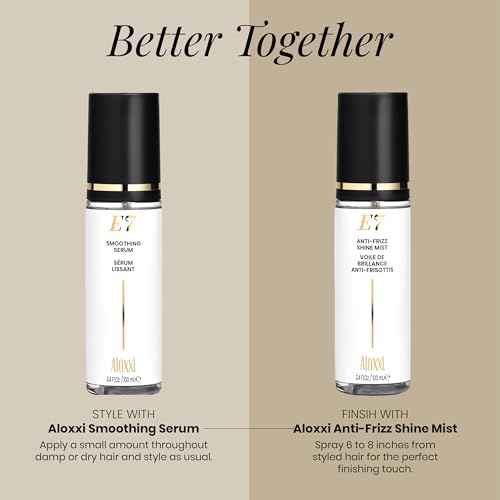 ALOXXI E7 Smoothing Serum, Lightweight Hair Serum with 7 Essential Oils, Smoothes, Strengthens & Adds Shine, for All Hair Types, 3.4 Fl Oz