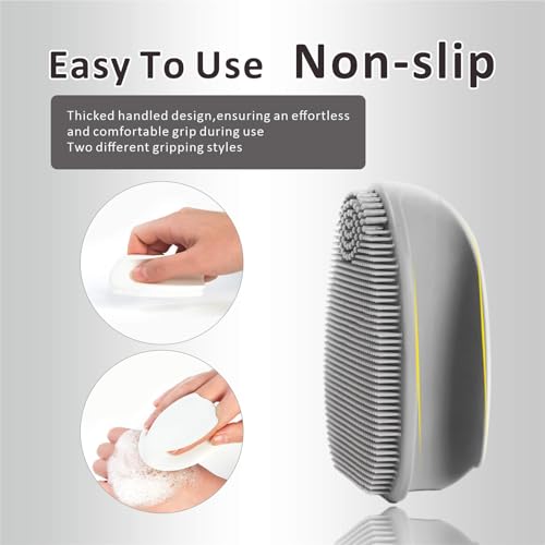 Silicone Face Scrubber 2-Pack, Manual Facial Exfoliator Brush