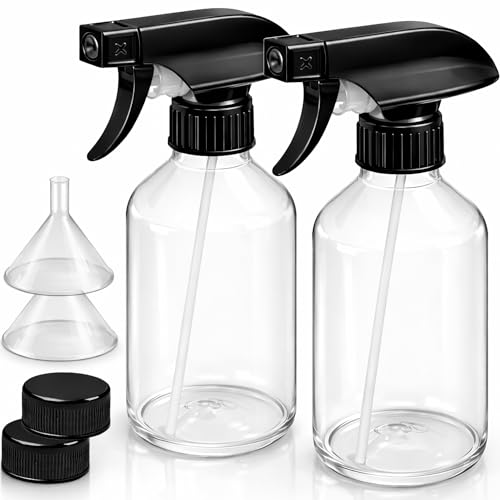 10 oz Plastic Spray Bottles 2-Pack - Leakproof, Adjustable Nozzle for Cleaning, Plants, Pet Care