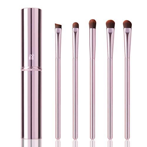 YUE SHEN NAN 5-Piece Eye Makeup Brush Set with Travel Case for Beginners