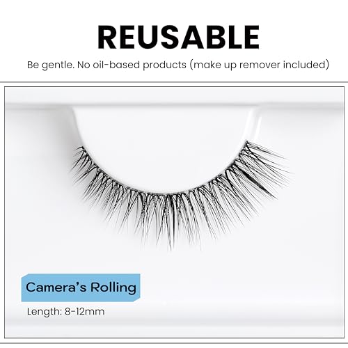 AIRE STUDIO Get Lucky False Eyelashes Natural Look - Natural False Lashes - Soft Thin Clear Band - Natural Lashes