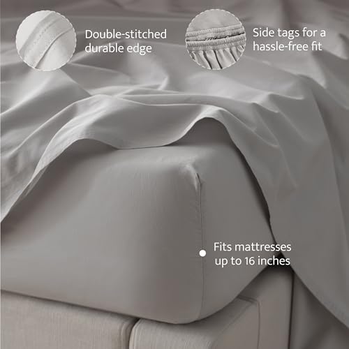 Organic Cotton Queen Sheet Set GOTS Certified Luxurious Bed Linens