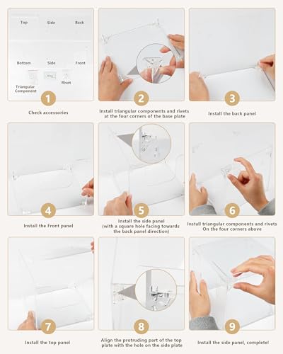 Disposable Face Towel Holder Box - Clear Acrylic with Lid, Vanity Organizer