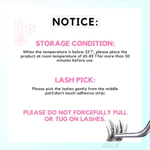 Self Adhesive Eyelash Clusters No Band 10-16mm Wispy