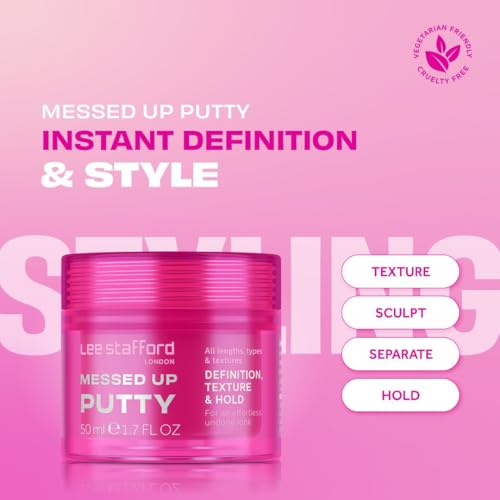 Lee Stafford Messed Up Putty Hair Wax - Lightweight Styling Putty