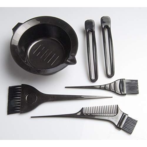 Diane Hair Coloring Kit ? 7 Piece Set ? DIY Color, Dye, Highlighting Supplies, 3 Tint Brushes, 2 Clips, 1 Tint Bowl, Clear Zip Storage Bag, D851
