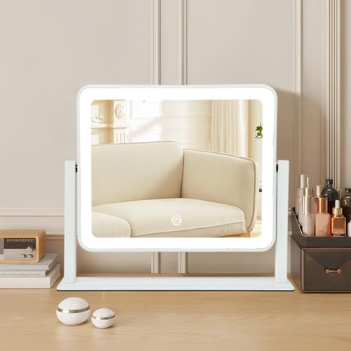LED Makeup Mirror 10x12 with Smart Touch Control & 3 Color Lights