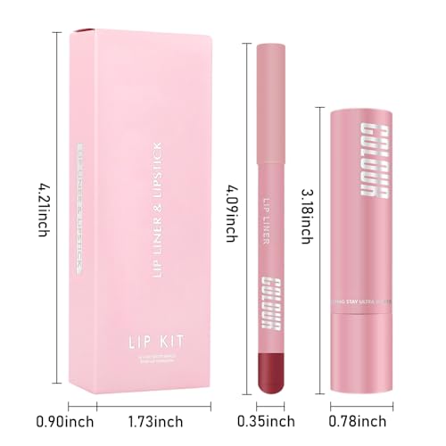 Wine Red 2-in-1 Matte Lip Liner & Lipstick Duo
