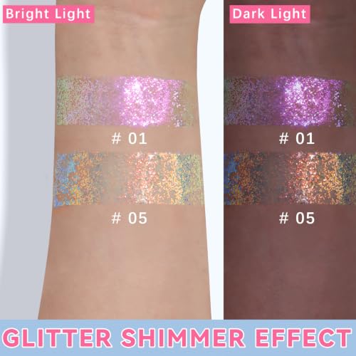 Sparkling Blue Roll-On Body Glitter Gel - Chameleon Holographic