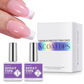French Tip Gel Nail Polish Duo Set - Builder & Top Coat
