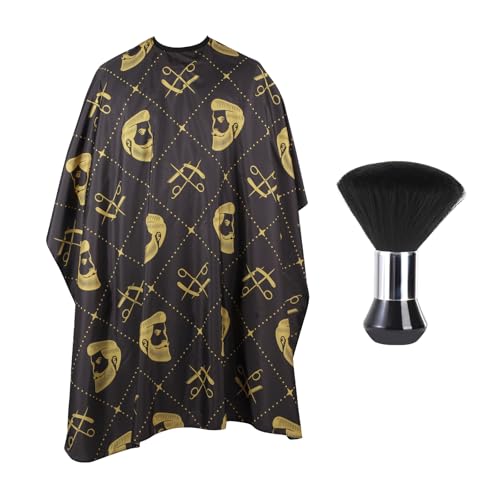 Professional Waterproof Hair Cutting Cape with Neck Duster Brush