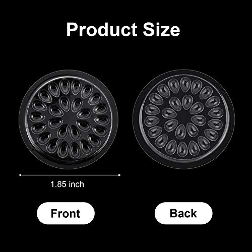200 Pieces Disposable Plastic Glue Pad Transparent Flower Shape Pallet Pad Lash Holder Tray Tools Pigment Holder Base for Eyelash Extension