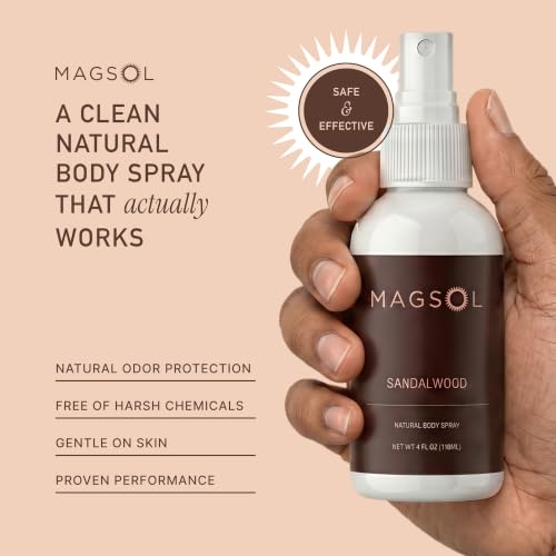 MagSol Natural Full Body Deodorant Spray, Aluminum Free