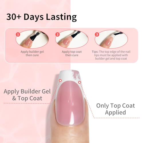 JODSONE Builder Gel for Nails,4Pcs 10ML Set, Nail Apex and Extension