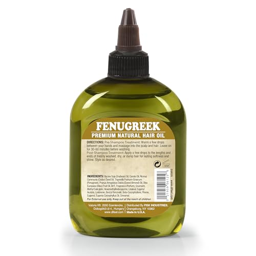 Difeel Fenugreek Hair Oil - Nourishing Treatment for All Hair Types, 7.1 oz