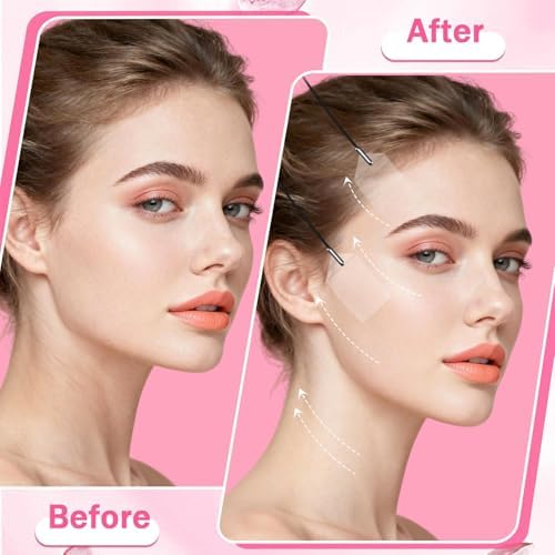NBF Face Neck Tape Lifting Invisible, Face Lift Tape, 140 PCS Instant Facelift Tape with 9 Strings, Makeup V-Shaped Face Tapes for Lifting Sagging Skin Double Chin Eyes Wrinkles