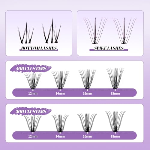 DIY Lash Extension Kit with Bond & Seal - 12-18mm Clusters