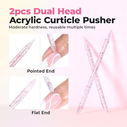 Luckyfairy Gentle Press-On Nail Glue Remover 20ml with Cuticle Pusher