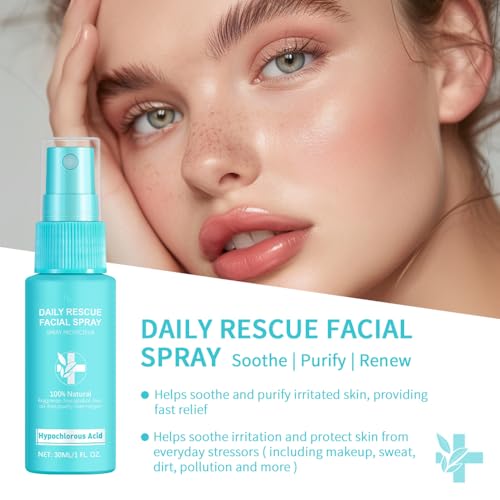 Daily Rescue Facial Spray, Hypochlorous Acid Spray, Reduce Redness and Breakouts, 100% Natural Fragrance Free, Alcohol Free, Oil Free, Cruelty Free Vegan (2)