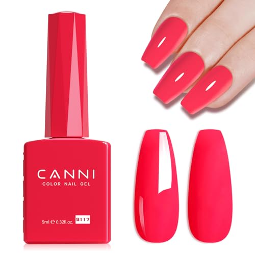 CANNI 9ml Strawberry Pink Gel Nail Polish High Gloss UV LED Soak Off