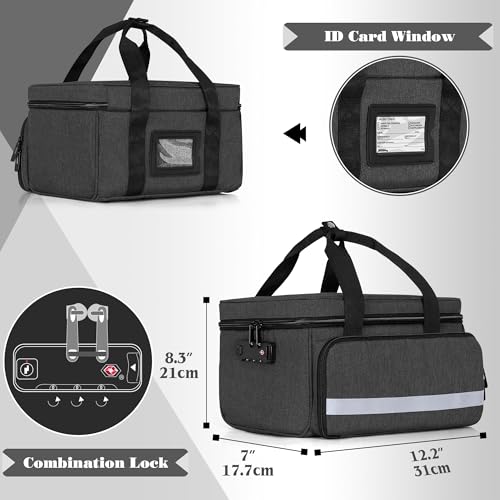 CURMIO Hair Clipper Carrying Case, Hair Cutting Supplies Bag Compatible with Ufree/Brightup/Wahl/KIKIDO/Novah/Hatteker/Andis and Most Standard Hair Trimmer, Bag Only, Black