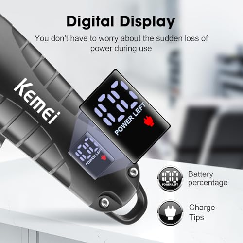 KEMEI Professional Hair Clippers Set for Men,Cordless Rechargeable Hair Clippers Kit, Clippers and Trimmer Set for Hair Cutting, Haircut Clippers,Gifts for Men