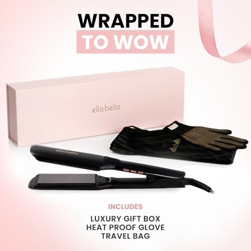 Ella Bella Titanium Flat Iron Hair Straightener | Infrared & Ionic