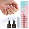 Misssix French Tip Press On Nails Kit 160Pcs Short Square