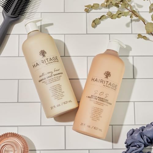 Hairitage Outta My Hair Gentle Daily Hydrating and Moisturizing Shampoo For Dry Hair with Jojoba Oil + Aloe Vera - Ultra-Mild + Moisture-Rich - Improves Dry, Brittle Strands, 21 fl. oz.