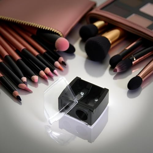 Mozff Dual Hole Cosmetic Pencil Sharpener for Eyeliner & Lip Liner
