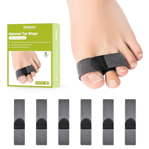Hammer Toe Straightener Wraps - 6 Pack Reusable Toe Corrector
