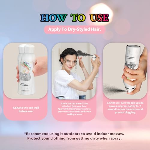 Temporary Black Hair Color Spray - Washable & Non-Sticky