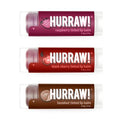 Hurraw! Raspberry Tinted, Black Cherry Tinted, Hazelnut Tinted Lip Balms, 3 Pack Bundle: Organic, Vegan, Cruelty & Gluten Free. Non-GMO, 100% Natural. Bee, Shea, Soy & Palm Free. Made in USA