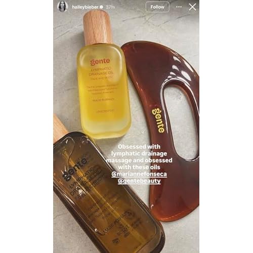 Gente Beauty Lymphatic Drainage Oil, Scented, Body Sculpting Formula, Brazilian Oils Blend with Pataua, Coffea Arabica, Mulateiro Extract (100ml)