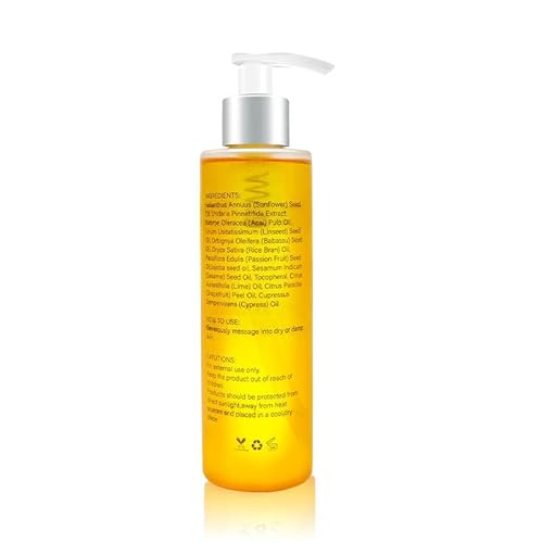 100% Vegan Body Oil for Women- Undaria Algae Extract Moisturizing Glow for Dry Skin, Radiant Tone & Soft Smooth Skin ? Organic, Vegan Lightweight Fast Absorbing Body Oil-6.76 oz