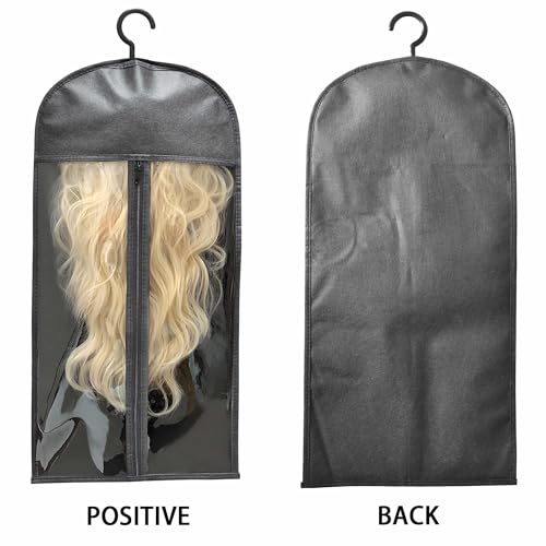 Wig Storage Organizer with Heavy-Duty Hangers - 12 Bags Set