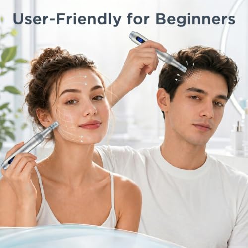 Microneedling Pen Kit 0.25mm for Home Skin Care - Derma Roller for Men & Women