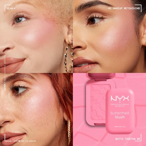 NYX Buttermelt Powder Blush - 12HR Wear, Vegan