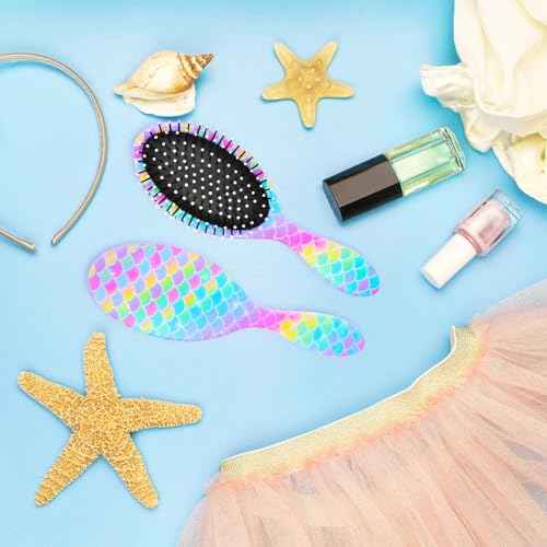 Kids Hair Brush Girls, Toddler Wet Dry Detangling Hair Brush for Curly Thick Hair Pain-Free Comb Girls Kids Women Unicorn Mermaid