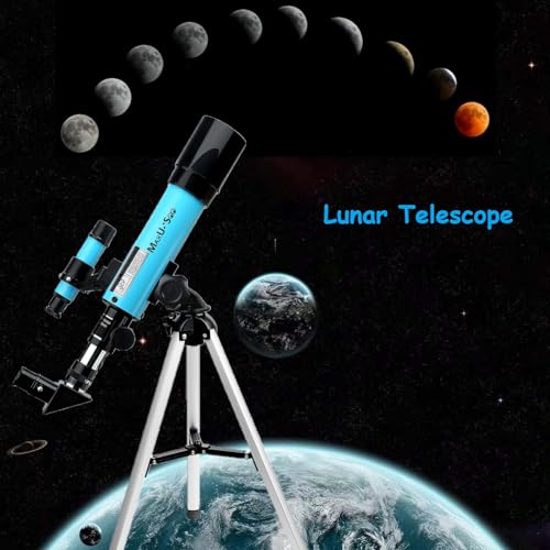 MaxUSee Telescope F360X50mm for Astronomy Beginners, Refractor Telescope with Tabletop Tripod & Finder Scope, Travel Telescope includes 3 Magnification Eyepieces and Moon Mirror