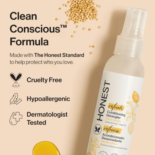 The Honest Company Leave-In Hair Detangler Spray, 4 fl oz