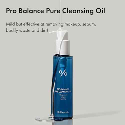Dr.Ceuracle Pro Balance Pure Cleansing Oil - Makeup Sunscreen Remover Oil Cleanser, Korean Facial Cleanser with Hydrating Finish (155 ml / 5.24 fl. oz.)