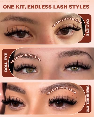 Geeneiya 5D Manga Lash Clusters D Curl 10-16mm