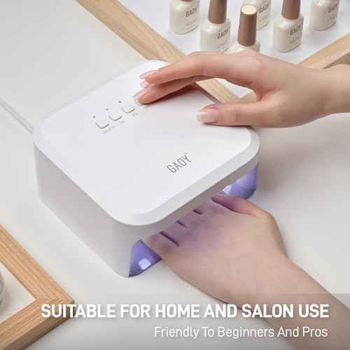 GAOY UV Light for Gel Nails, Professional Nail Dryer with Infrared Sensor and 3 Timers, Fast Curing Lamp for Salon and Manicure Art at Home, White