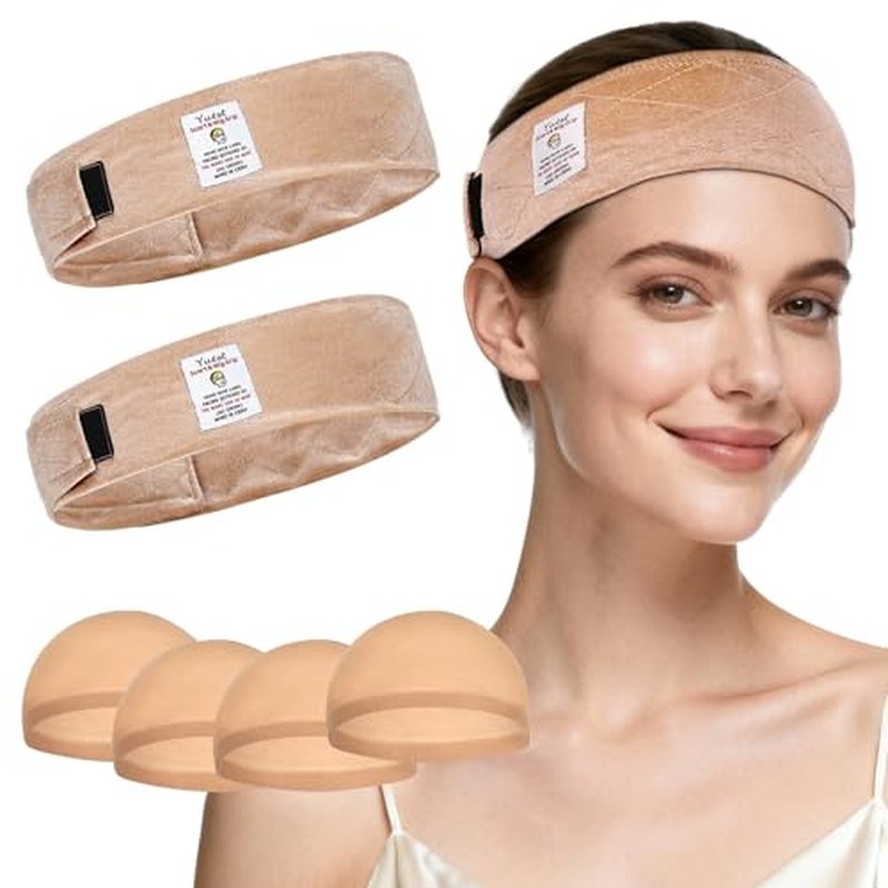 2 Pack Velvet Wig Grip Bands - Adjustable Headband No Slip