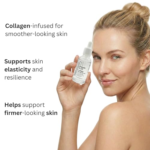 Global Beauty Care Smooth & Lift Collagen Facial Serum ? Peptides, Hyaluronic Acid, 3-Pack (3x 1 fl oz)