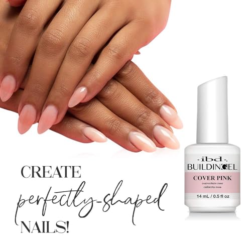 IBD Cover Pink Builder Gel - Hard Gel Nail Extension & Overlay (0.5 oz)