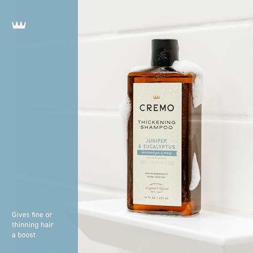Cremo Juniper & Eucalyptus Barber Grade Thickening Shampoo,16 Fl Oz,(Pack of 2)