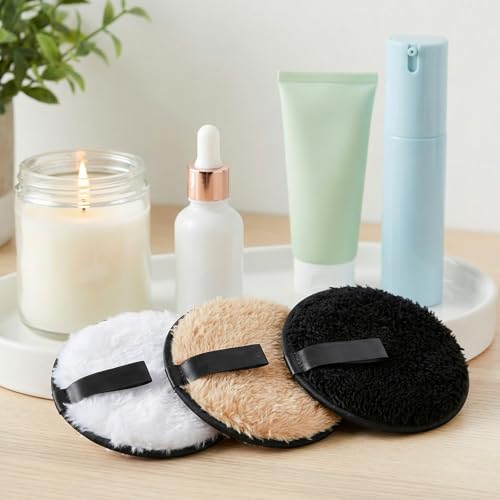 Reusable Makeup Remover Pads 6-Pack, Soft Cotton Rounds