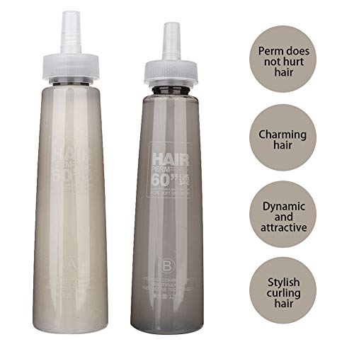 Hair Perm Liquid, Long Lasting 2Pcs 120ml Beautiful Perm Water Neutral Waves Hair Perm Water for Hair Salon Home Perm Kits Hair Water